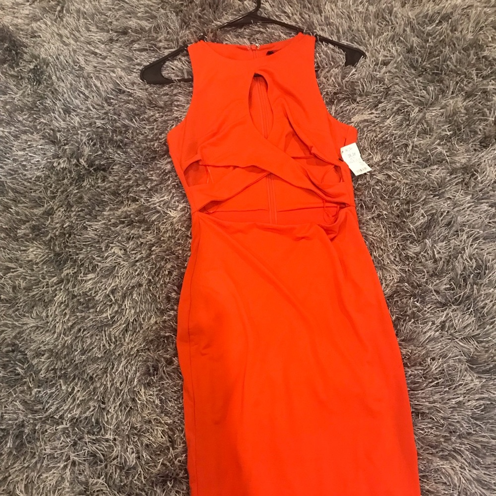 Burnt orange AKIRA dress